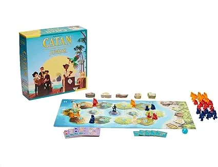 set up of the game Catan Jr