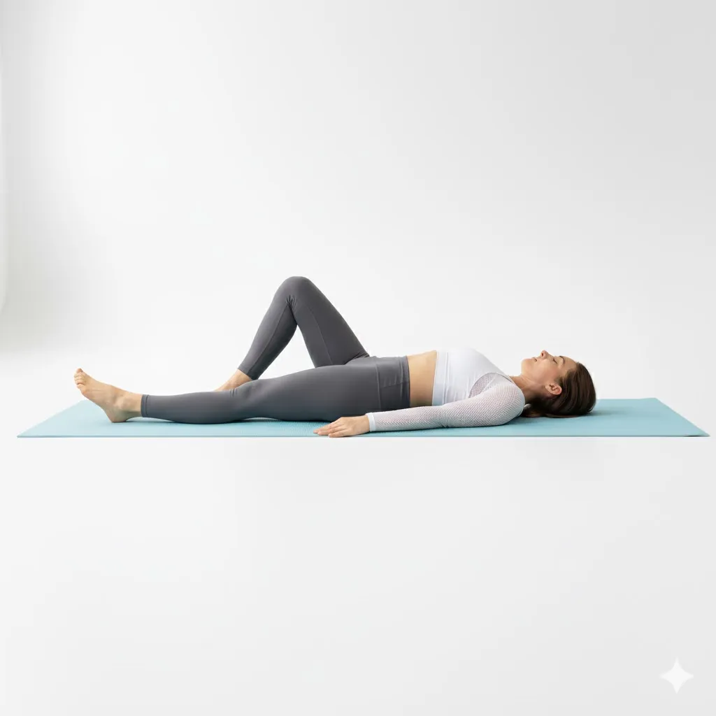 woman doing heel slides